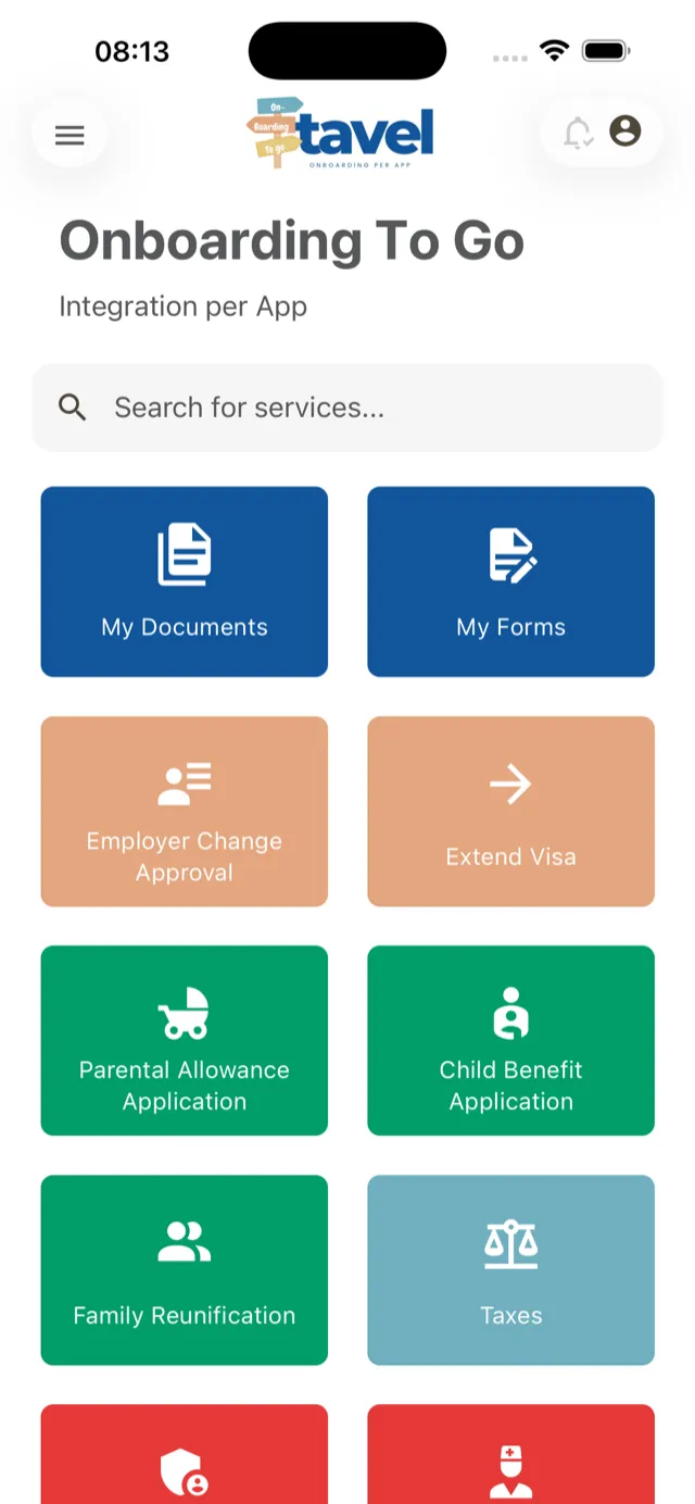 Tavel app — onboarding checklist